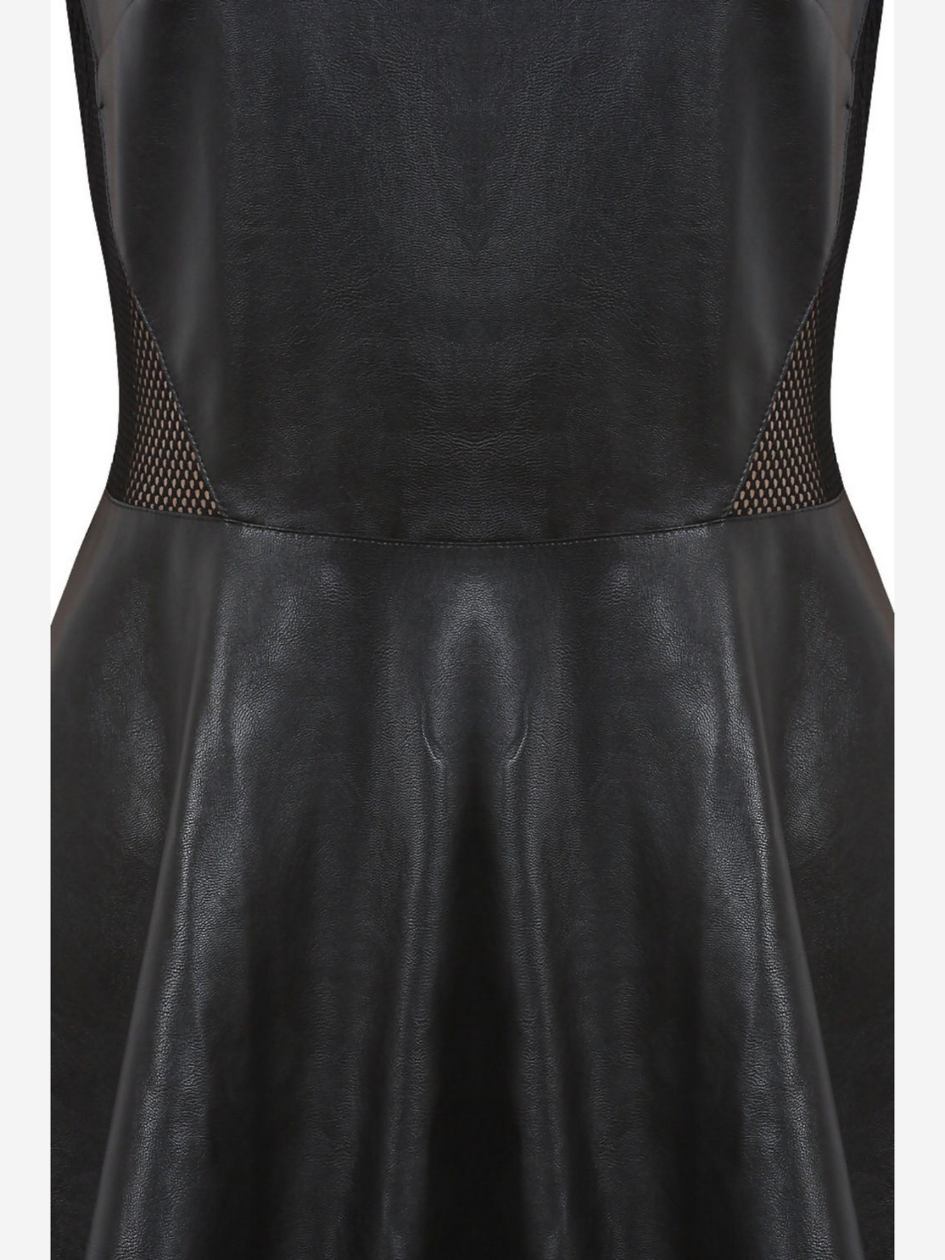 PVC Skater Mini Dress With Side and Back Mesh Detailing – 4EVER STUNNING