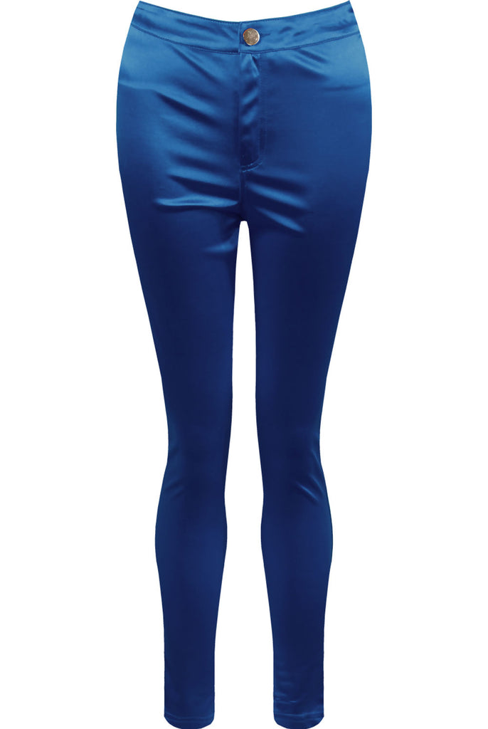 Satin store skinny trousers